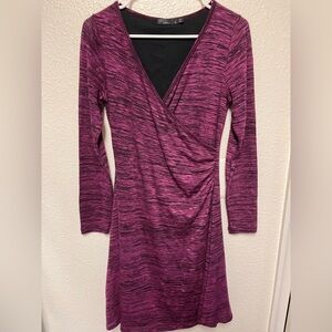 Prana Women's Long Sleeve Dress in Rich Purple